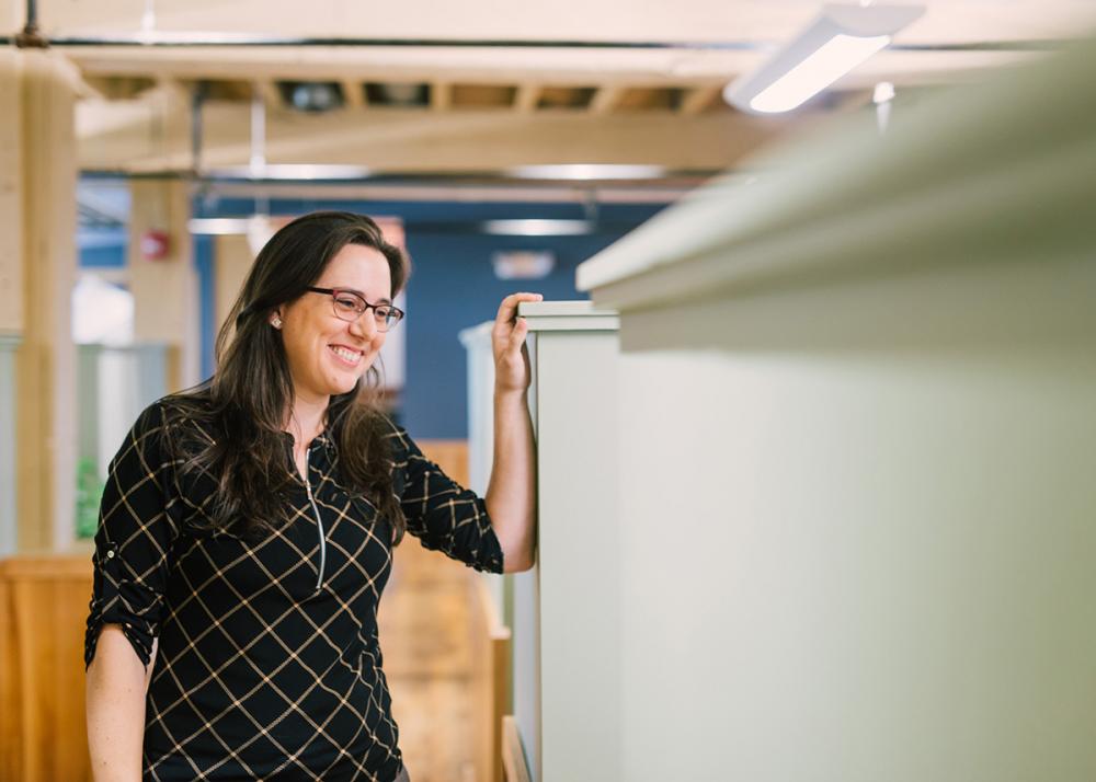 Aurelie in her office