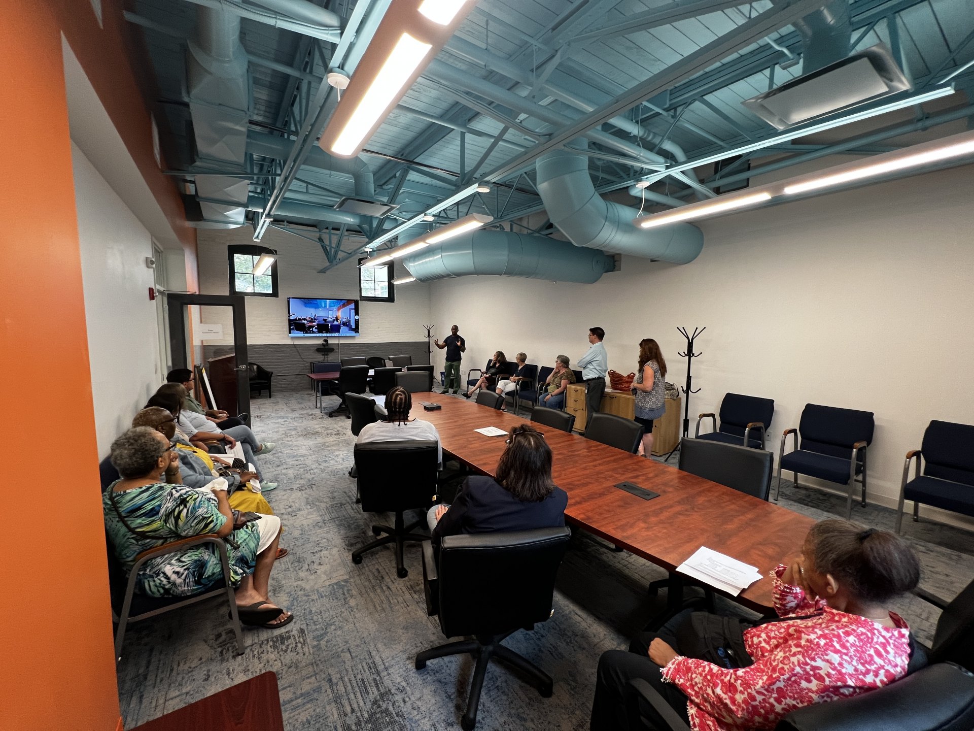 AWCC Open House Photo; Prospective members take a technology tour of the new space. Photo courtesy of CIL.